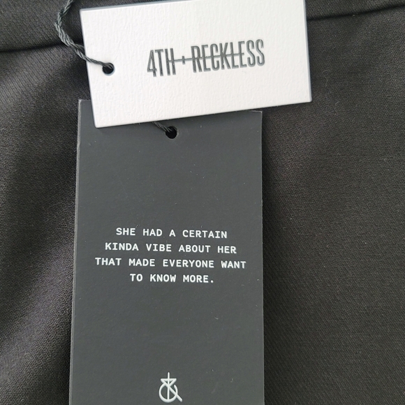 4Th Reckless Womens Pull On Slash Pockets Black  Pant Ties On Ankles Size SMALL - Picture 10 of 15